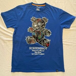Screenshot Blue Graphic Bear Tee